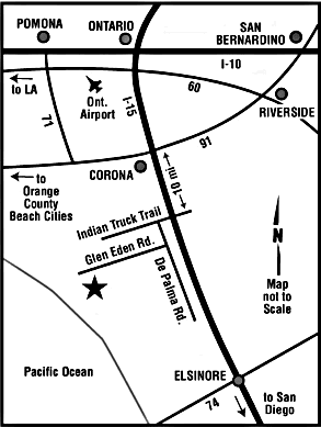 Map to Glen Eden Sun Club